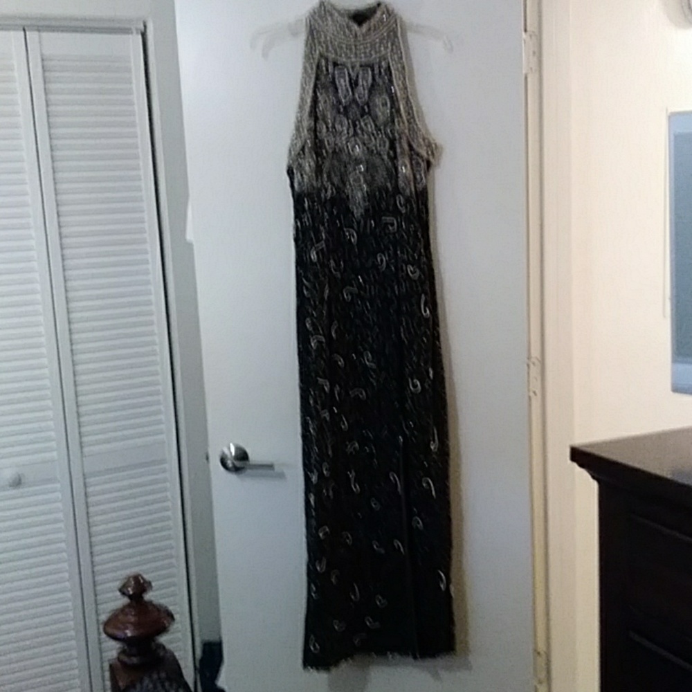 Evening diamonds and pearls gown